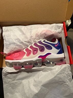 Nike Women’s Pink, Purple and Blue VaporMax Plus Sneakers